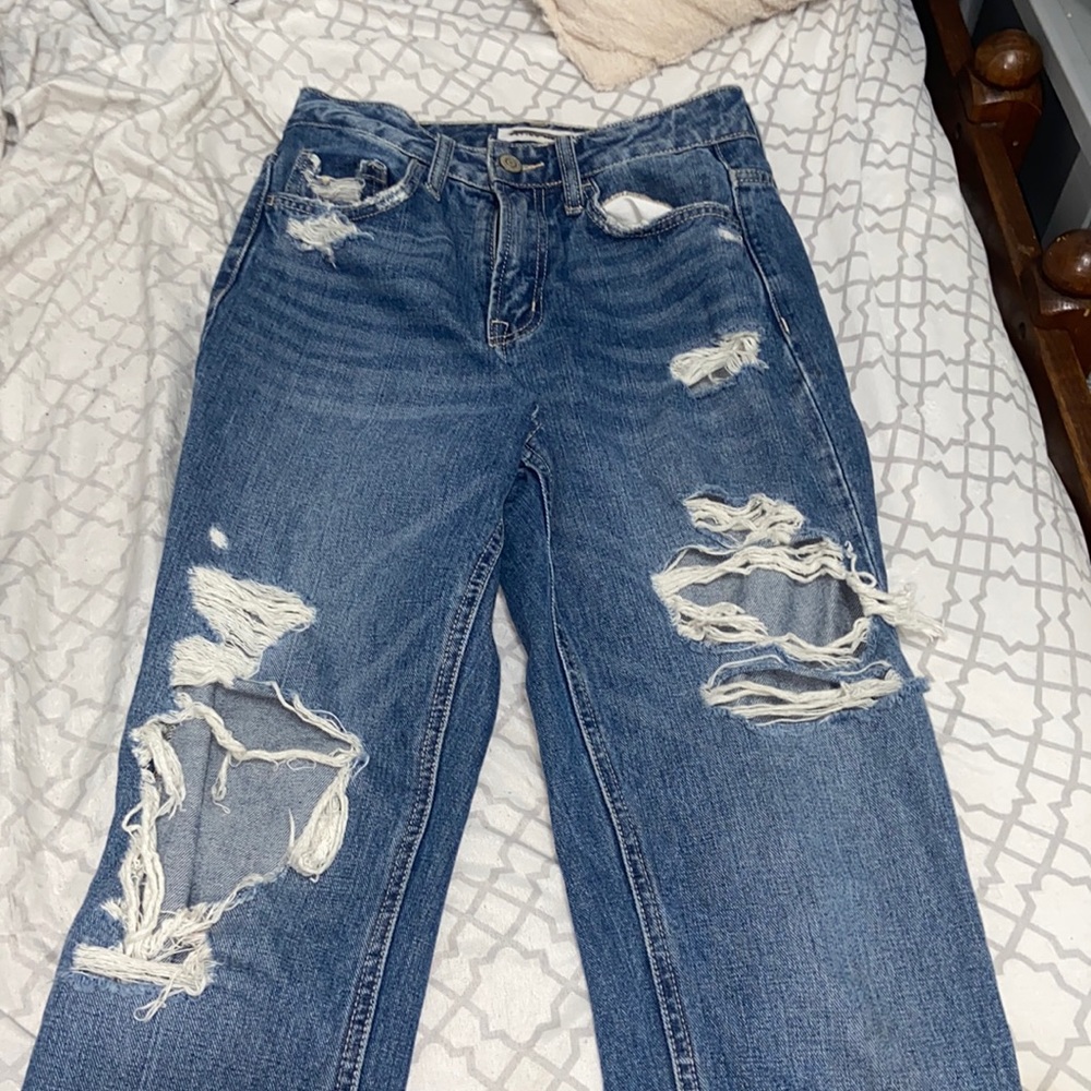 ripped mom jeans